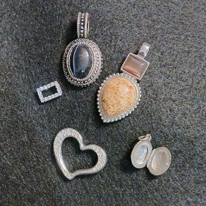 Lot of Pendants Charms Sterling Silver Locket